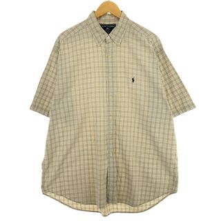 ラルフローレン(Ralph Lauren)の古着 ラルフローレン Ralph Lauren SPORT スポーツ 半袖 ボタンダウン チェックシャツ メンズXL /eaa448645(シャツ)