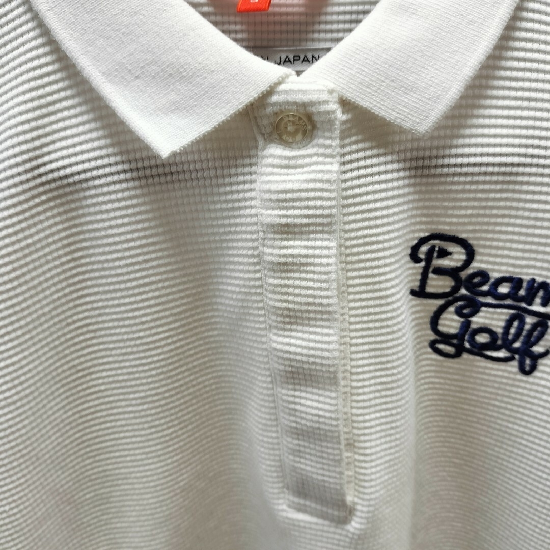 BEAMSGOLF(ビームスゴルフ)のBEAMS GOLF ビームスゴルフ　袖フリル 半袖　ポロシャツ　白　ホワイト スポーツ/アウトドアのゴルフ(ウエア)の商品写真
