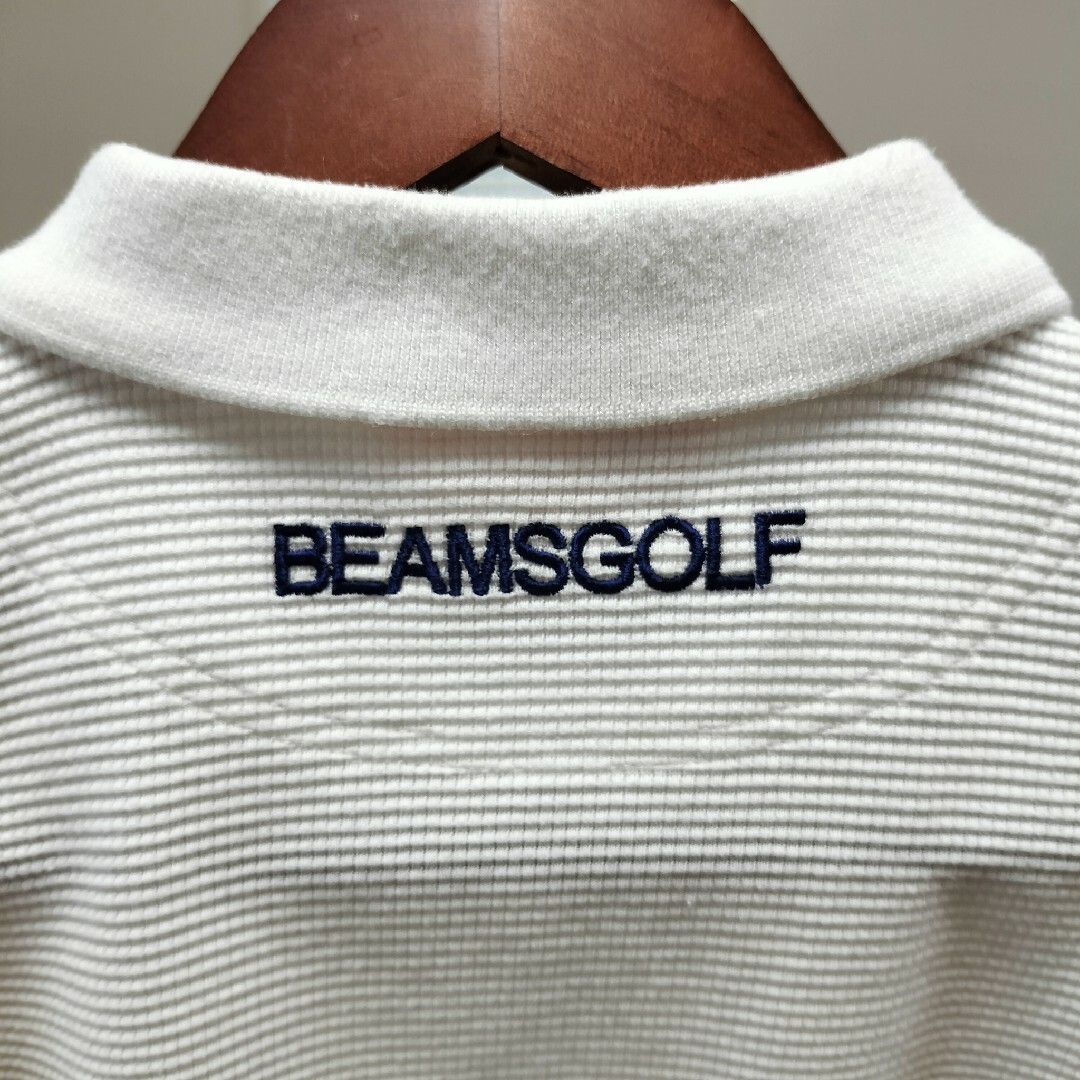 BEAMSGOLF(ビームスゴルフ)のBEAMS GOLF ビームスゴルフ　袖フリル 半袖　ポロシャツ　白　ホワイト スポーツ/アウトドアのゴルフ(ウエア)の商品写真