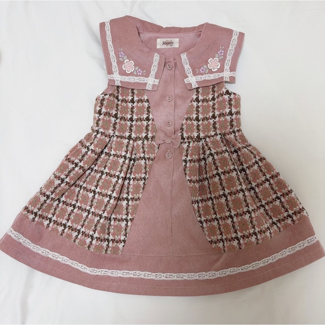 Souris(スーリー)のsourisスーリー  ワンピース 95cm キッズ/ベビー/マタニティのキッズ服女の子用(90cm~)(ワンピース)の商品写真