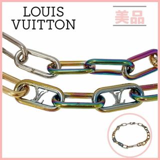 LOUIS VUITTON - ルイヴィトン M80177 コリエ シグネチャー チェーン ネックレス 男女兼用