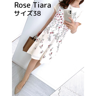 Rose Tiara - 【美品✨】定価 40,000円❤️ローズティアラ ✨サイズ38✨総刺繍ワンピース