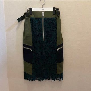 sacai レースタイトスカート