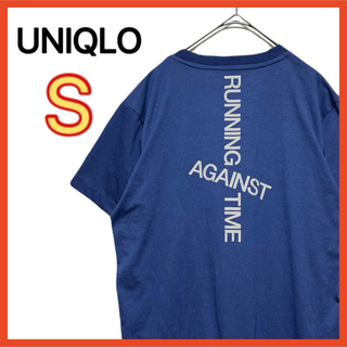 ユニクロ(UNIQLO)のUNIQLO ユニクロ プリントTシャツ SPRZNY ドライ 速乾 軽量 青(Tシャツ/カットソー(半袖/袖なし))