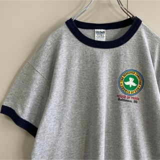 GILDAN - 【リンガーTシャツ、キリスト教デザイン】GILDAN プロテスタント古着90s