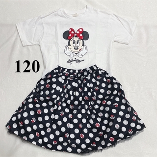 ディズニー(Disney)のLittc Disney ミニー セットアップ 120(Tシャツ/カットソー)