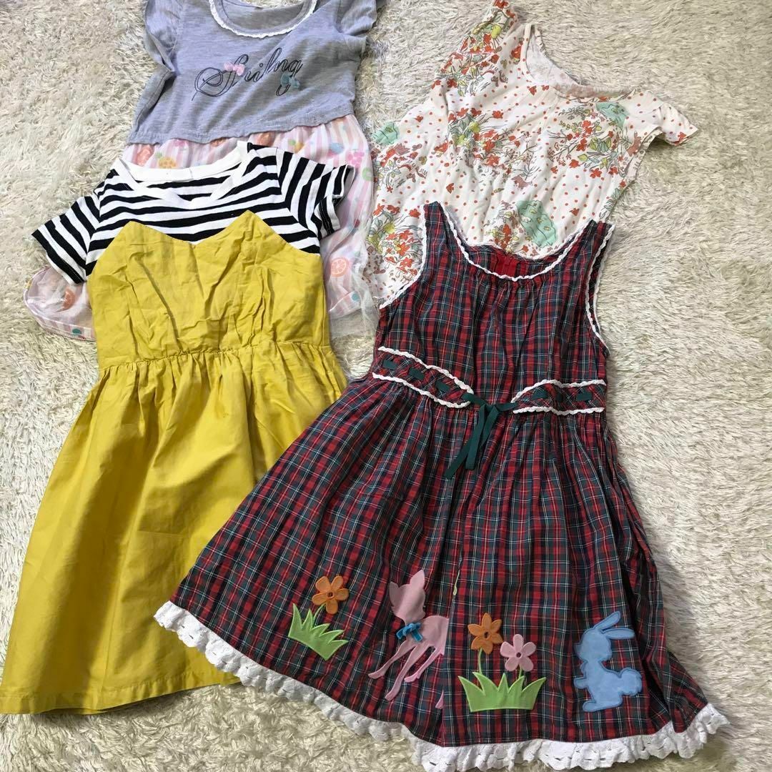 Shirley Temple(シャーリーテンプル)の【訳あり】サイズ120 女の子まとめ　ワンピ　シャーリーテンプル　UNIQLO他 キッズ/ベビー/マタニティのキッズ服女の子用(90cm~)(ワンピース)の商品写真