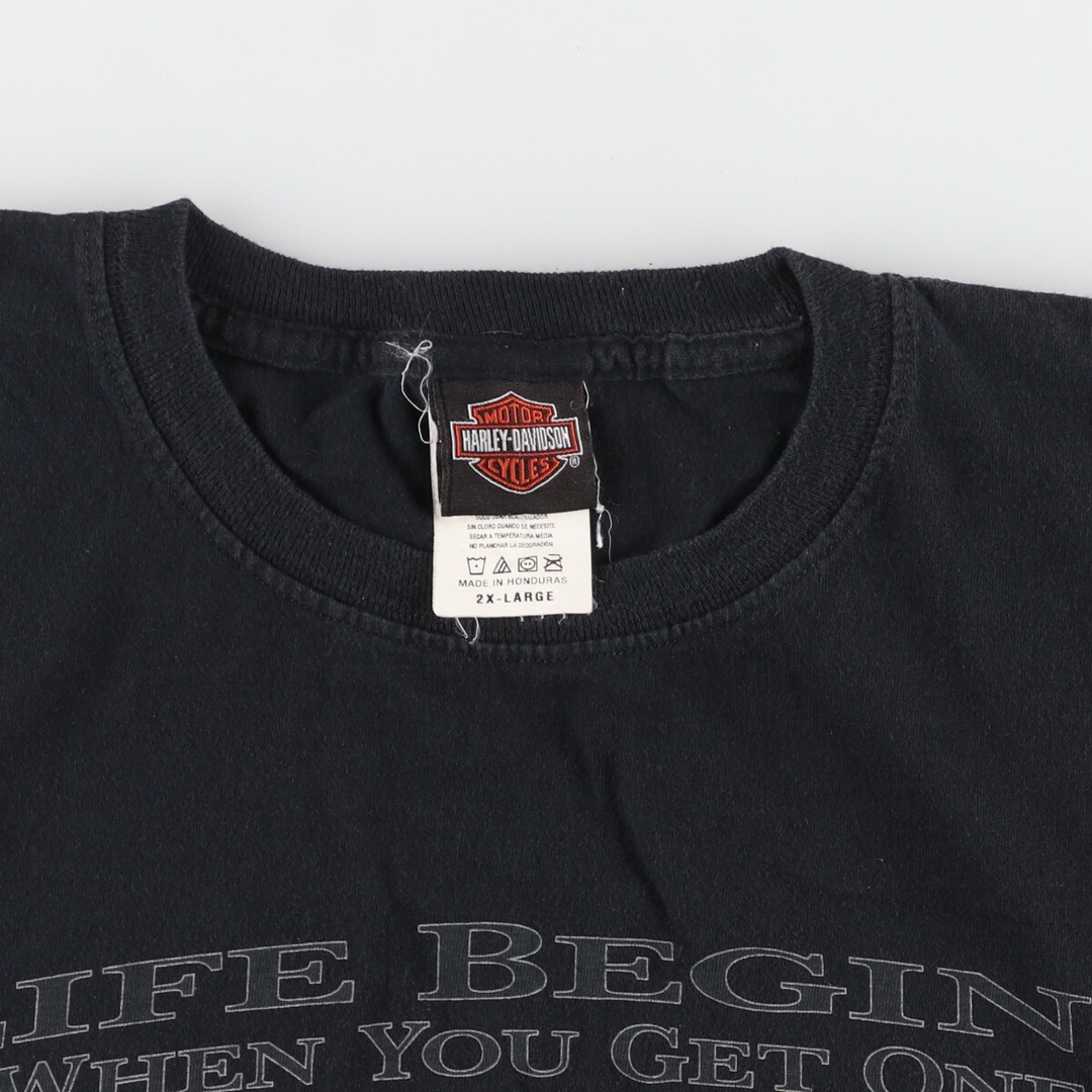 Harley Davidson(ハーレーダビッドソン)の古着 00年代 ハーレーダビッドソン Harley-Davidson モーターサイクル バイクTシャツ メンズXXL /eaa448613 メンズのトップス(Tシャツ/カットソー(半袖/袖なし))の商品写真