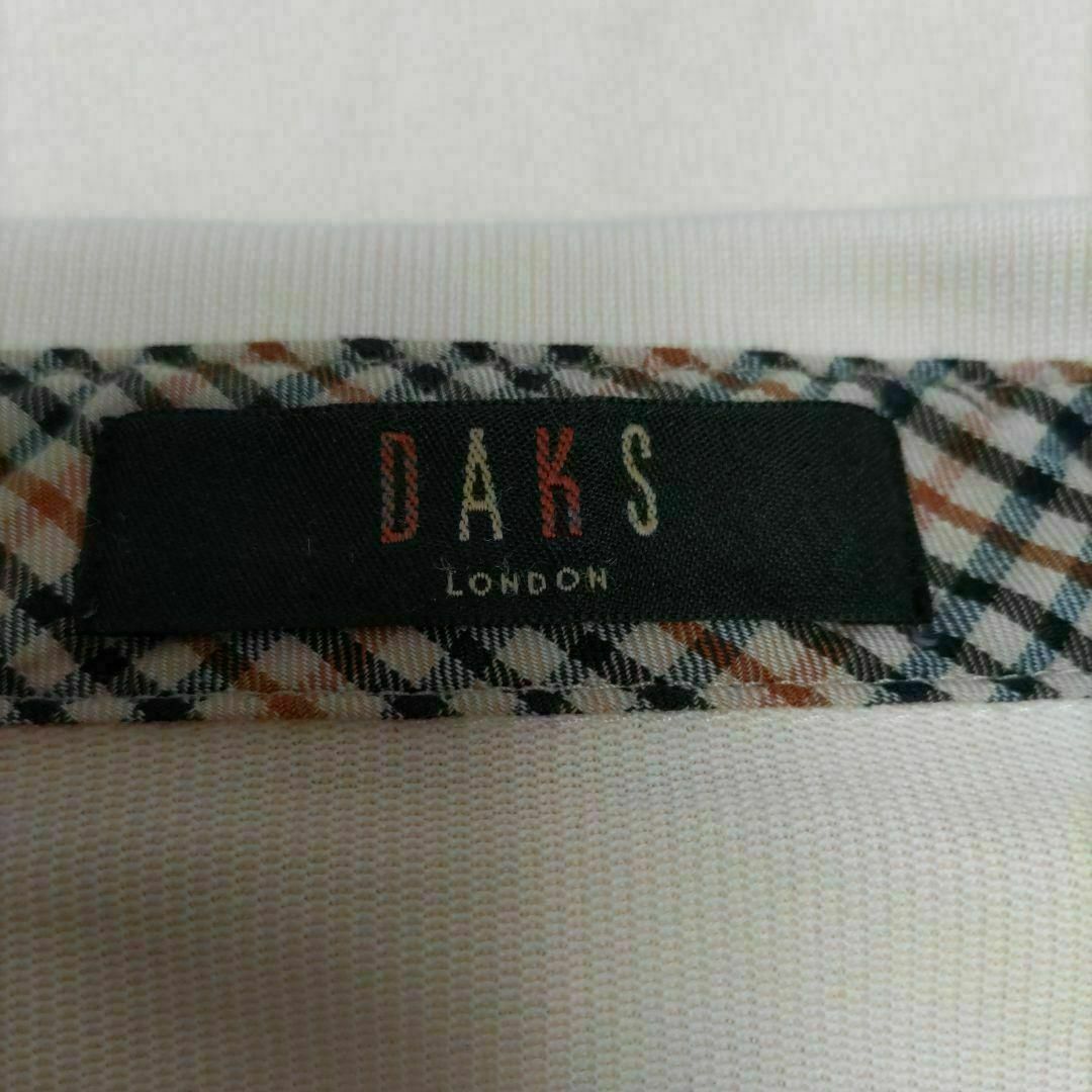 DAKS(ダックス)のDAKS ダックス 長袖コットン ポロシャツ アイボリー Lサイズ メンズのトップス(ポロシャツ)の商品写真