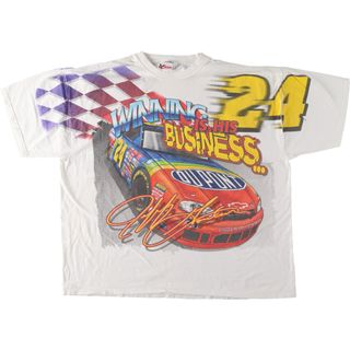 古着 90年代 CHASE AUTHENTICS NASCAR ナスカー 大判プリント レーシング モーターサイクル バイクTシャツ USA製 メンズXXL ヴィンテージ /eaa448985(Tシャツ/カットソー(半袖/袖なし))