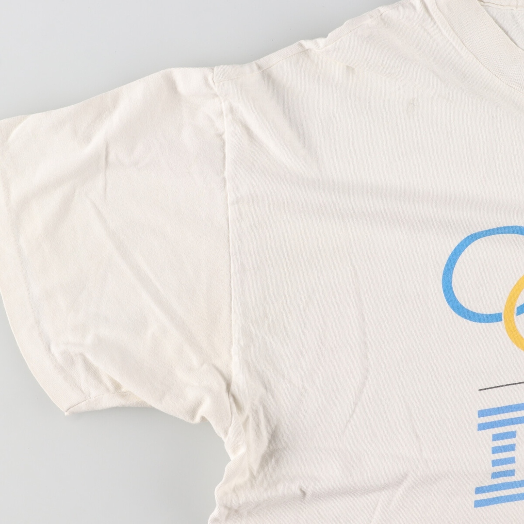 Hanes(ヘインズ)の古着 90年代 ヘインズ Hanes IBM オリンピック スポンサー プリントTシャツ USA製 メンズXL ヴィンテージ /eaa448956 メンズのトップス(Tシャツ/カットソー(半袖/袖なし))の商品写真
