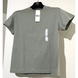 ジーユー(GU)の新品タグ付き　GU スムースクルーネックT グリーン　XS(Tシャツ(半袖/袖なし))