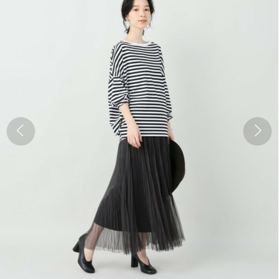 Plage(プラージュ)のリアムプラージュ  FEMININE ボーダーTシャツ   茶 レディースのトップス(カットソー(長袖/七分))の商品写真