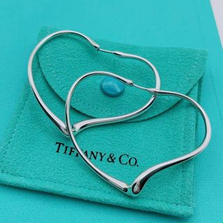 Tiffany & Co. - 【極美品】ティファニー　ピアス　フープ　ハート　シルバー925 オープンハート