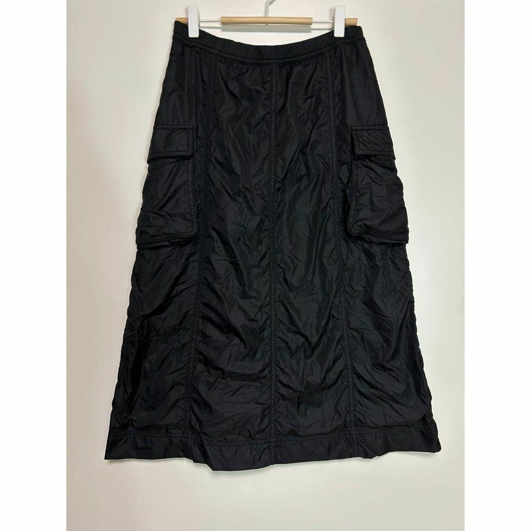 HIROKO BIS(ヒロコビス)のHIROKO BIS 【洗える】ナイロンカーゴスカート　ブラック11号 レディースのスカート(ロングスカート)の商品写真