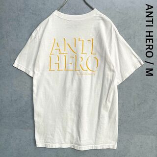 アンチヒーロー(ANTIHERO)のアンチヒーロー　ポケット付き　両面　プリントロゴ　半袖　Tシャツ　白　Mサイズ(Tシャツ/カットソー(半袖/袖なし))