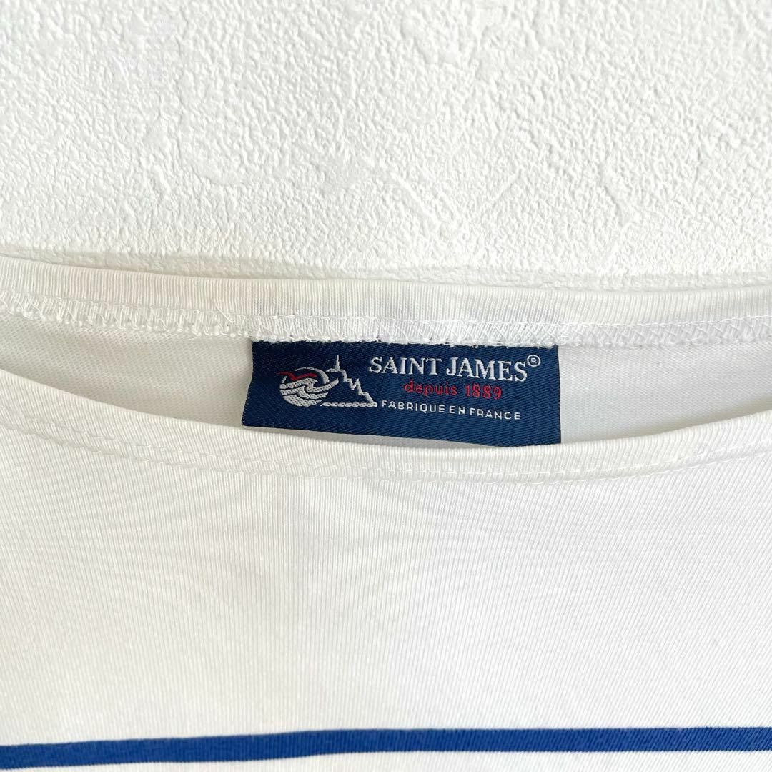 SAINT JAMES(セントジェームス)のセントジェームス　フランス製　ボーダー　ボートネック　7分袖　カットソー　M相当 レディースのトップス(Tシャツ(長袖/七分))の商品写真
