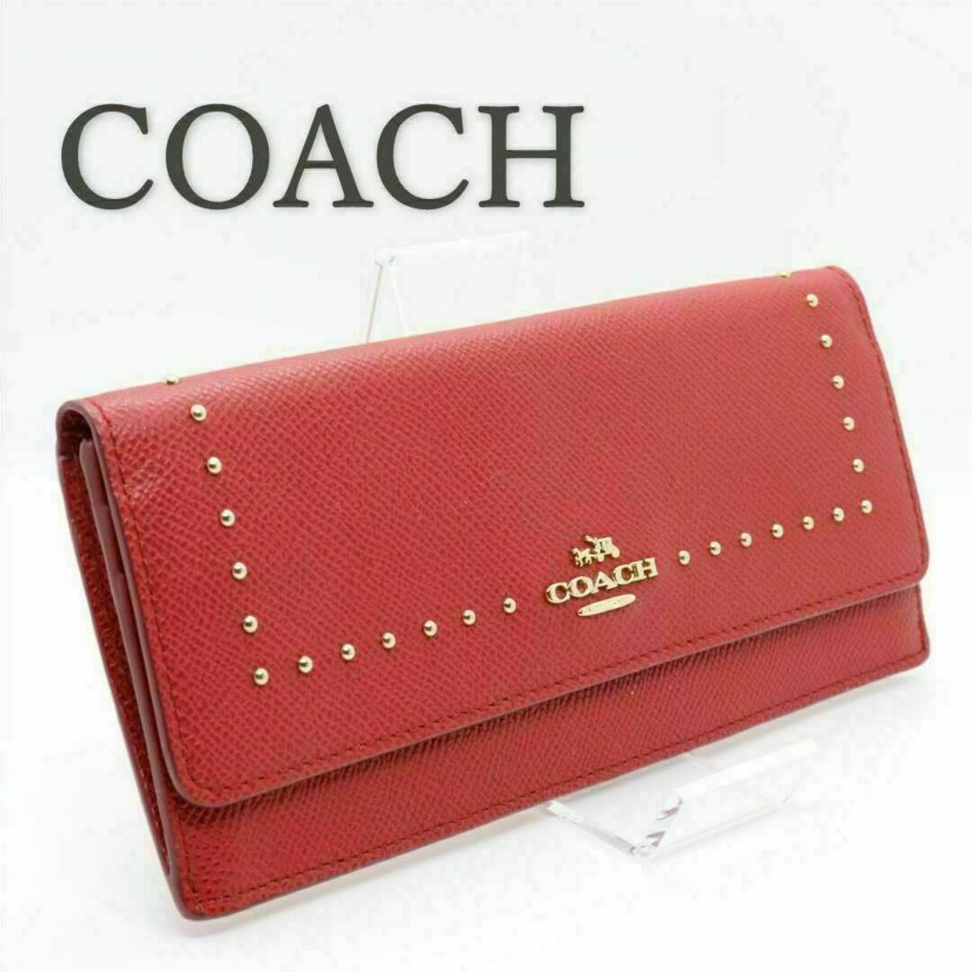 COACH(コーチ)のコーチ COACH 財布 長財布 赤 レッド レディース 薄い レディースのファッション小物(財布)の商品写真