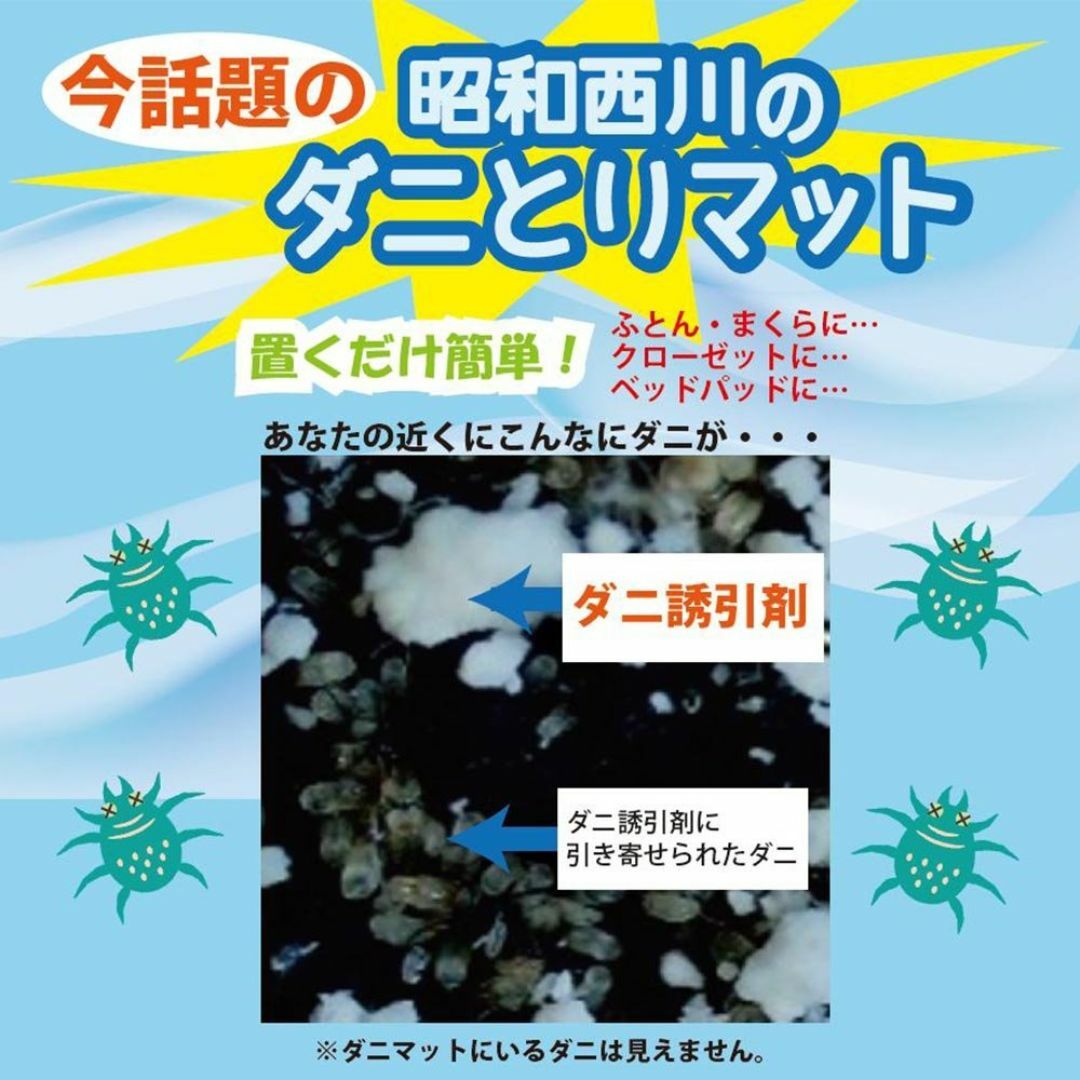 昭和西川 寝具用除湿シート ホワイト 20ｘ14ｘ0.5㎝ 昭和西川のダニとりマ インテリア/住まい/日用品の寝具(シーツ/カバー)の商品写真