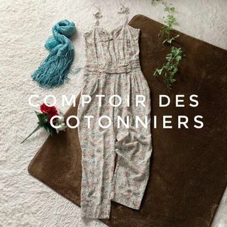 コントワーデコトニエ(Comptoir des cotonniers)の洗える！コントワーデコトニエ　ピュアシルク　オールインワン　小花柄　42サイズ(オールインワン)