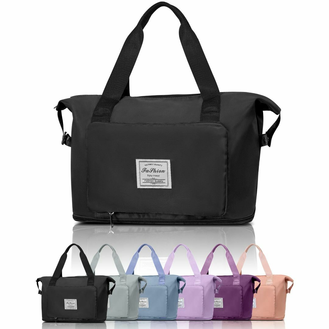 【色: ブラック】ボストンバッグ 旅行バッグ 【最新コンパクト型】 大容量 折り その他のその他(その他)の商品写真