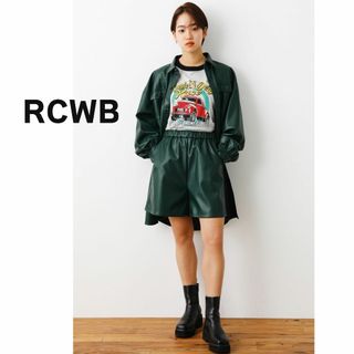 RODEO CROWNS WIDE BOWL - RCWB　ロデオクラウンズ　ワイドボウル　ショート　パンツ　フェイクレザー　緑