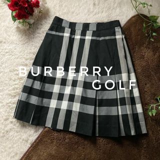 バーバリー(BURBERRY)のバーバリーゴルフ　ビッグノバチェックプリーツスカート　ペチパンツ付き　日本製　7(ひざ丈スカート)