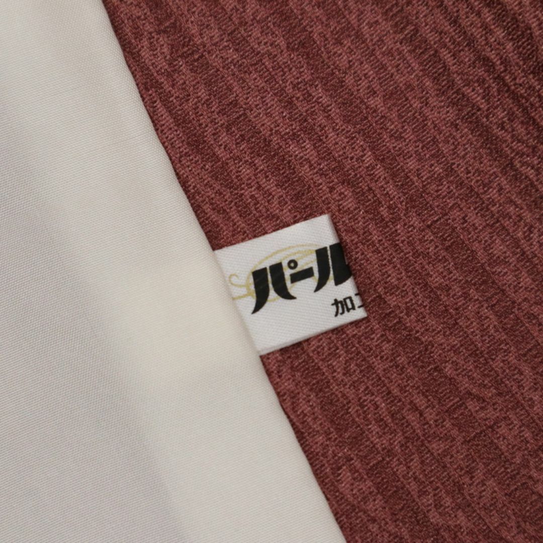 《単衣■特選＊小紋■縞の地紋に筋ぼかし■赤×藍鉄色◆正絹着物◆KC5-4》 レディースの水着/浴衣(着物)の商品写真