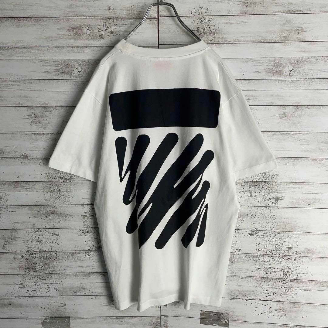 OFF-WHITE(オフホワイト)の9590【希少XLサイズ】オフホワイト☆バックプリント定番カラーtシャツ入手困難 メンズのトップス(Tシャツ/カットソー(半袖/袖なし))の商品写真