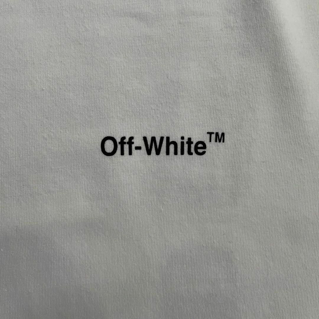 OFF-WHITE(オフホワイト)の9590【希少XLサイズ】オフホワイト☆バックプリント定番カラーtシャツ入手困難 メンズのトップス(Tシャツ/カットソー(半袖/袖なし))の商品写真