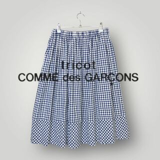 tricot COMME des GARCONS - [美品] AD2012トリココムデギャルソン ギンガムチェック スカート ブルー