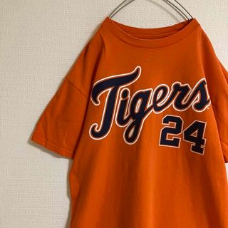 MLB - MLBデトロイトタイガースチームTシャツtシャツメジャーリーグTEEビッグロゴ