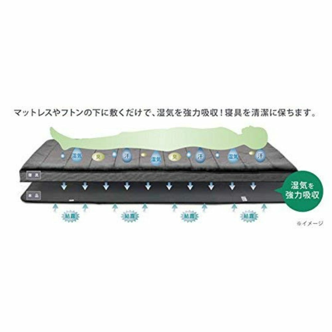 テンピュール(Tempur) 寝具用除湿シート グレー クイーン ドライプロテク インテリア/住まい/日用品の寝具(シーツ/カバー)の商品写真