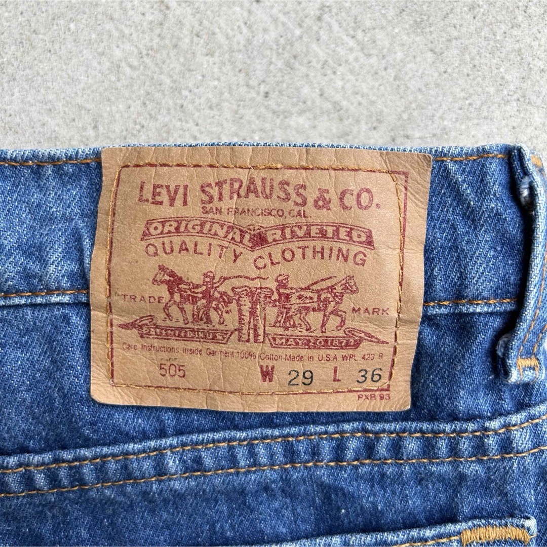 Levi's(リーバイス)の美品90s USA製 Levi's 505デニム ジーンズ ライトブルー W29 メンズのパンツ(デニム/ジーンズ)の商品写真