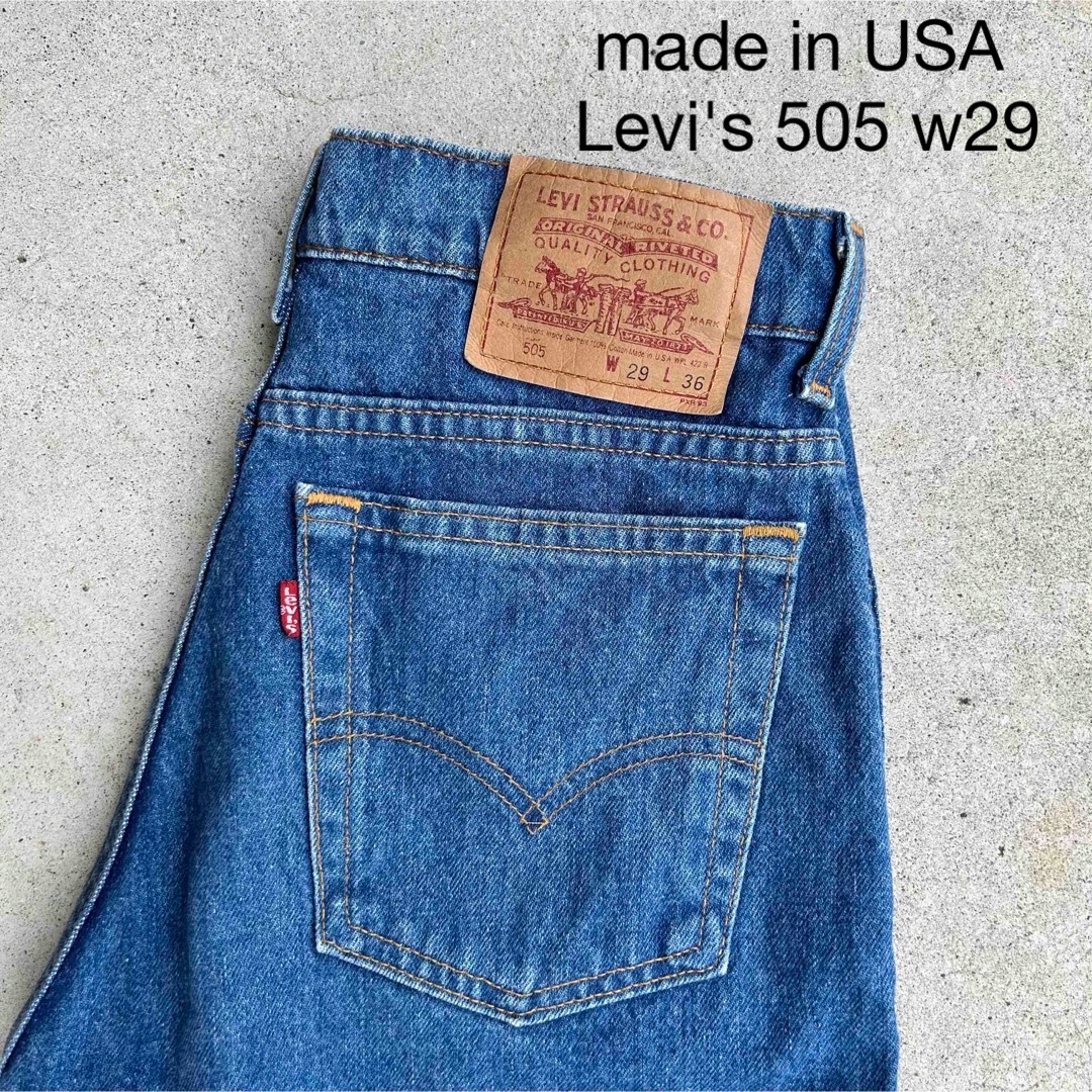 Levi's(リーバイス)の美品90s USA製 Levi's 505デニム ジーンズ ライトブルー W29 メンズのパンツ(デニム/ジーンズ)の商品写真