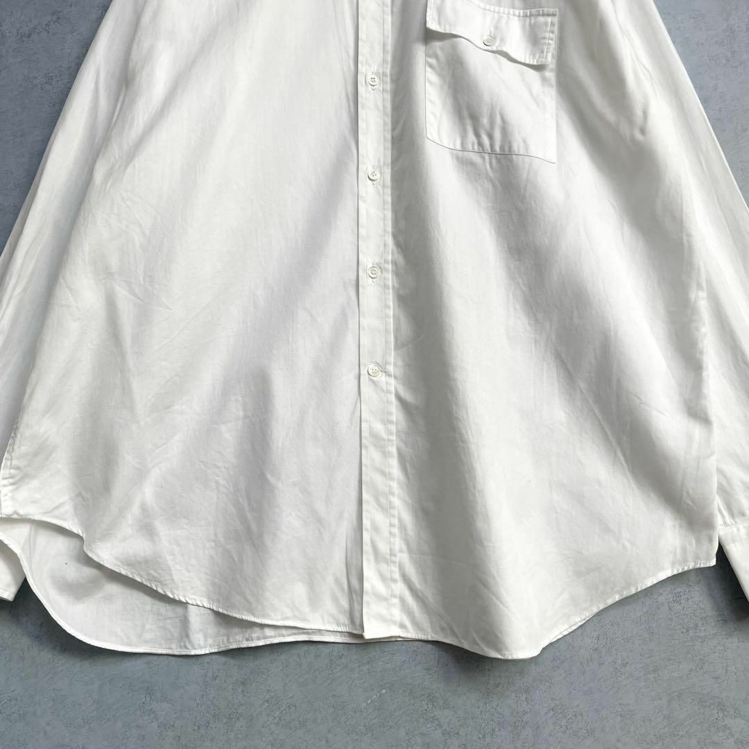 Giorgio Armani(ジョルジオアルマーニ)のジョルジオ アルマーニ　ヴィンテージ　ポケット付　長袖シャツ　ホワイト　16 メンズのトップス(シャツ)の商品写真