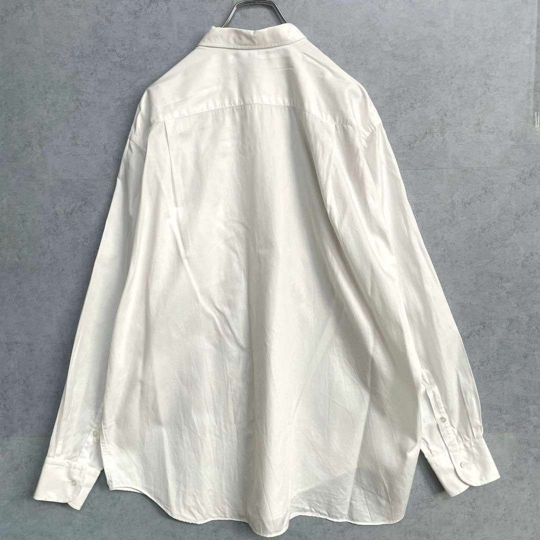 Giorgio Armani(ジョルジオアルマーニ)のジョルジオ アルマーニ　ヴィンテージ　ポケット付　長袖シャツ　ホワイト　16 メンズのトップス(シャツ)の商品写真