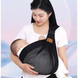 抱っこ紐 スリング メッシュブラック ヒップシート 赤ちゃん ベビー簡単折り畳み(抱っこひも/おんぶひも)