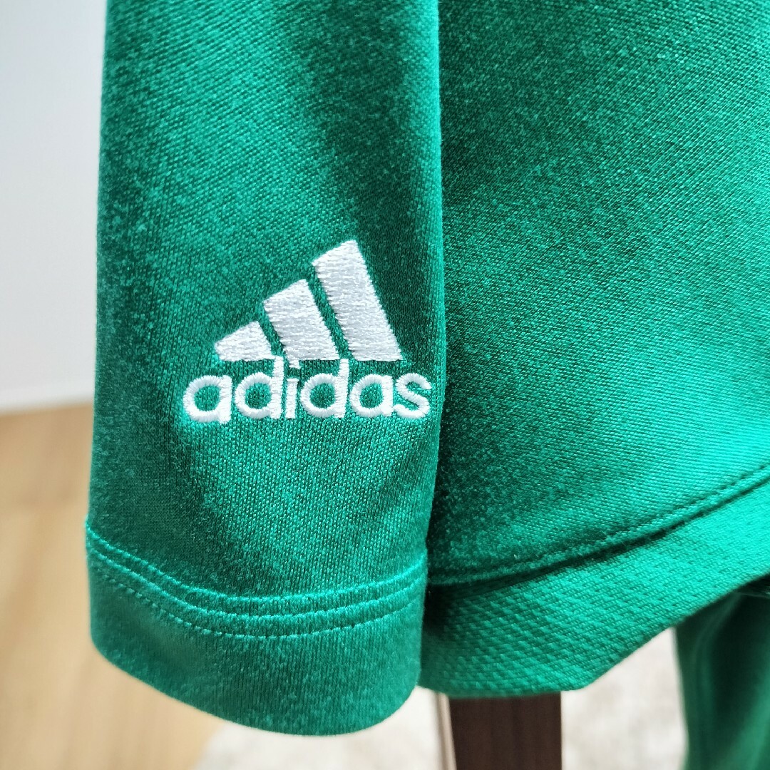 adidas(アディダス)のADIDAS GOLF アディダスゴルフ　メンズ　半袖　ポロシャツ　緑　S スポーツ/アウトドアのゴルフ(ウエア)の商品写真