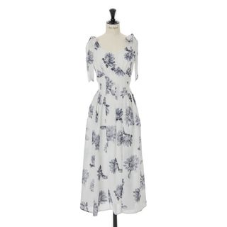 herlipto Sunflower-Printed Midi Dress