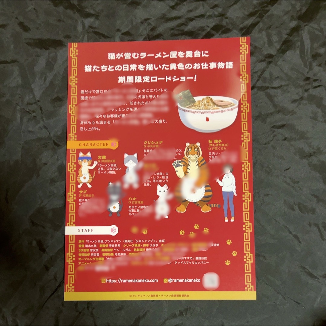 映画 「ラーメン赤猫」 フライヤー  チラシ  エンタメ/ホビーのコレクション(印刷物)の商品写真