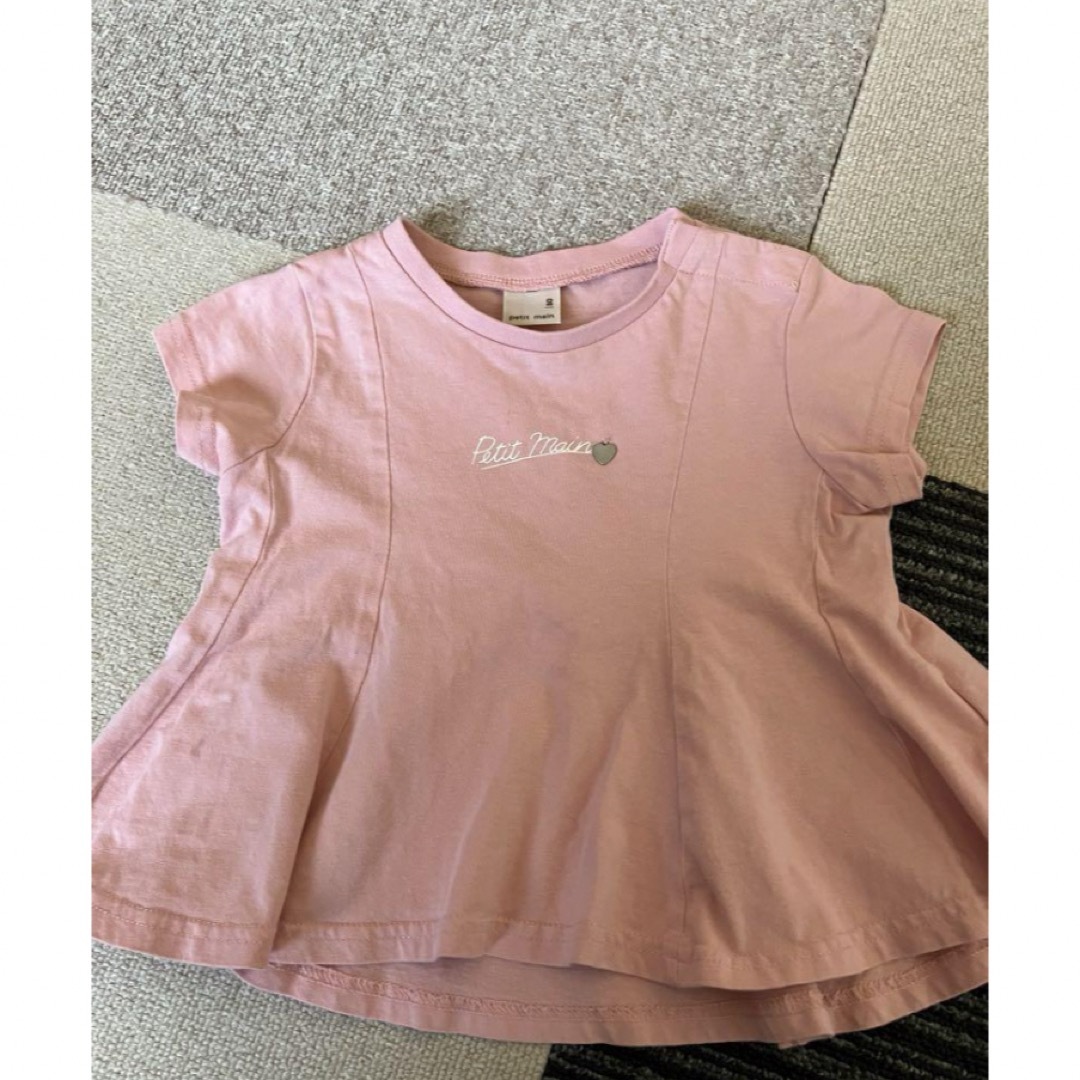 プティマイン　ペプラムTシャツ　80 キッズ/ベビー/マタニティのベビー服(~85cm)(Ｔシャツ)の商品写真