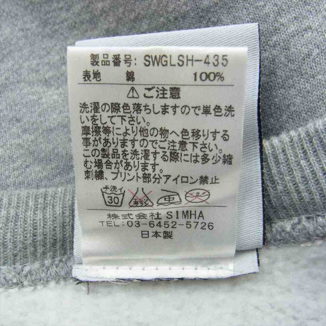 SWAGGER(スワッガー)のSWAGGER スワッガー スウェット SWGLSH-435 REVIVAL プリント クルーネック スウェット グレー グレー系 L【中古】 メンズのトップス(スウェット)の商品写真