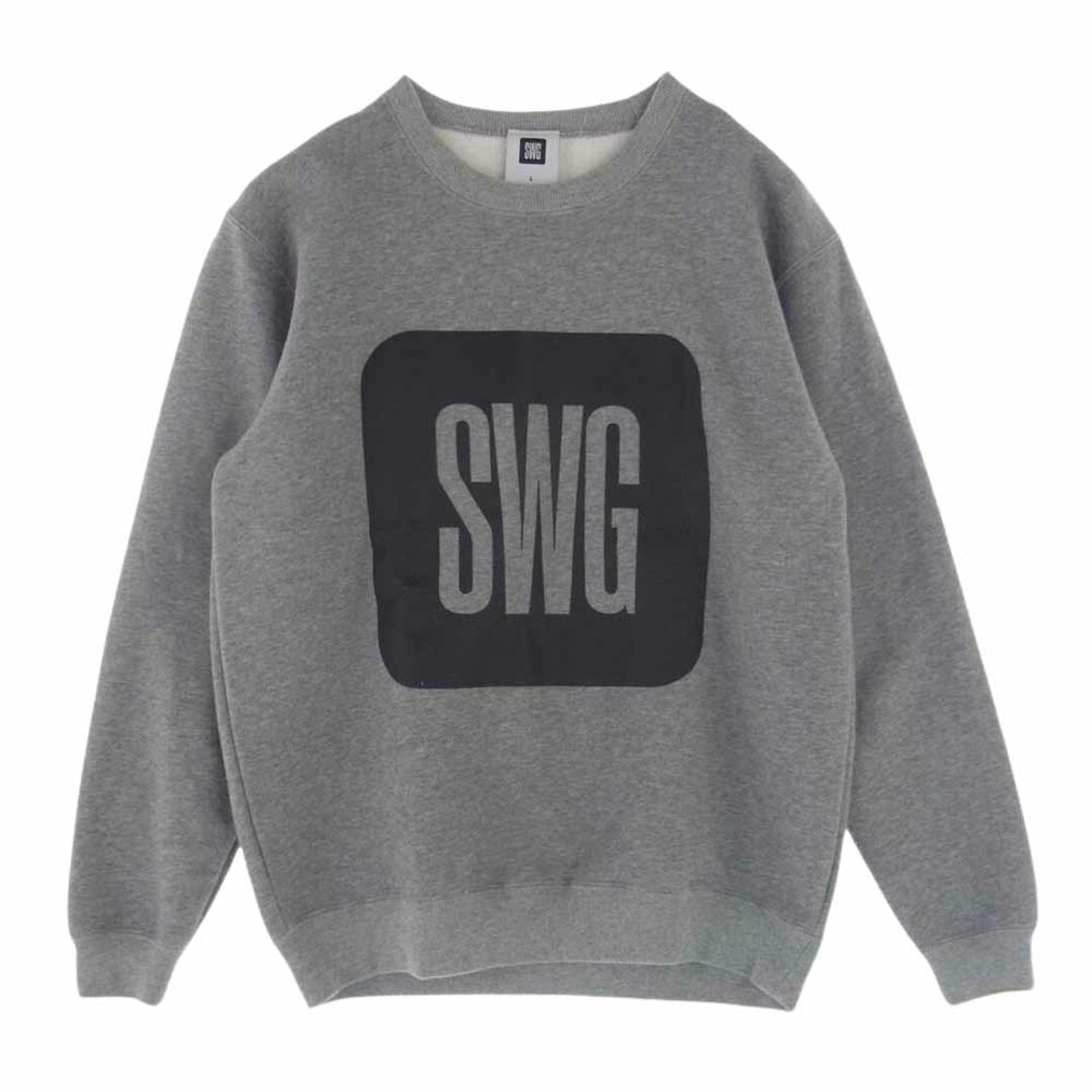 SWAGGER(スワッガー)のSWAGGER スワッガー スウェット SWGLSH-440 SWG フロント ロゴ クルーネック スウェット  グレー系 L【中古】 メンズのトップス(スウェット)の商品写真