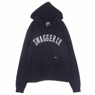 スワッガー(SWAGGER)のSWAGGER スワッガー パーカー SWGLSH-440 アーチロゴ スウェット パーカー フーディ ブラック系 L【中古】(パーカー)