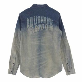 ビリオネアボーイズクラブ(BBC)のBillionaire Boys Club ビリオネアボーイズクラブ その他トップス DENIM SHIRT グラデーション ロゴ デニム 長袖 シャツ インディゴブルー系 M【中古】(タンクトップ)