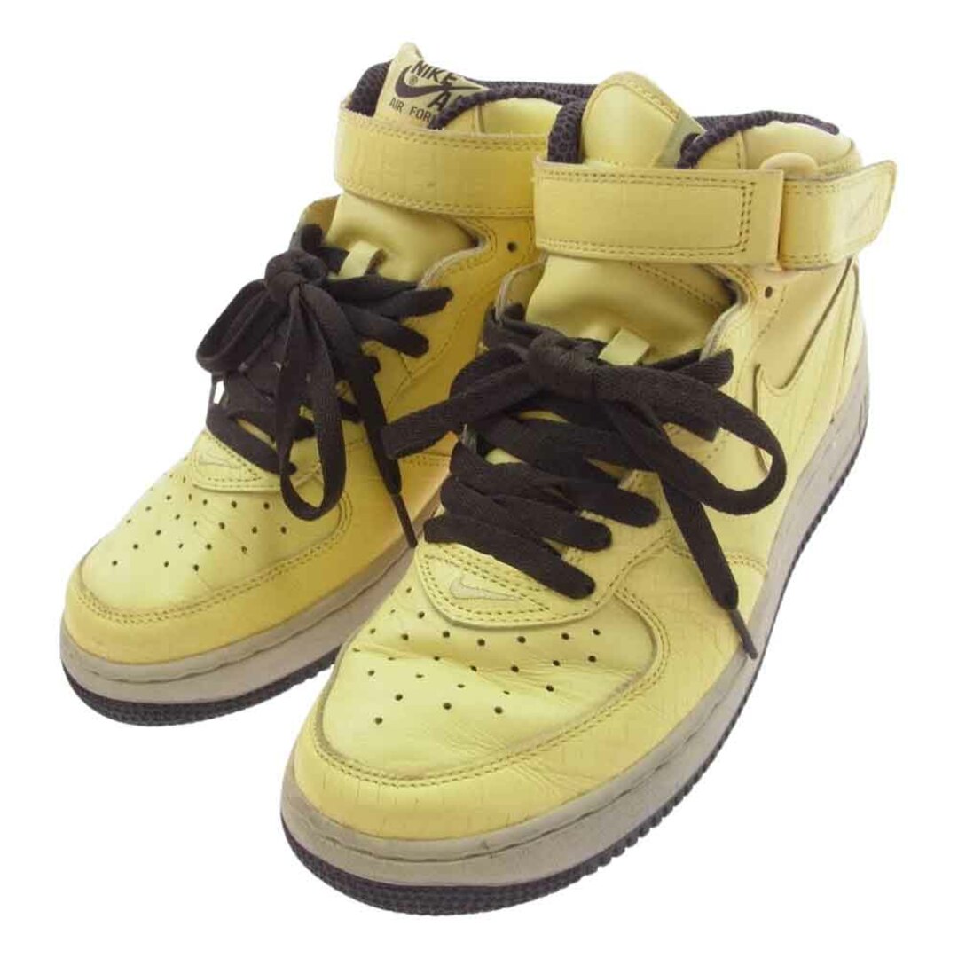 NIKE(ナイキ)のNIKE ナイキ スニーカー 310765-771 AIR FORCE1 MID エアフォース1 ミッド ハイカット スニーカー イエロー系 26cm【中古】 メンズの靴/シューズ(スニーカー)の商品写真