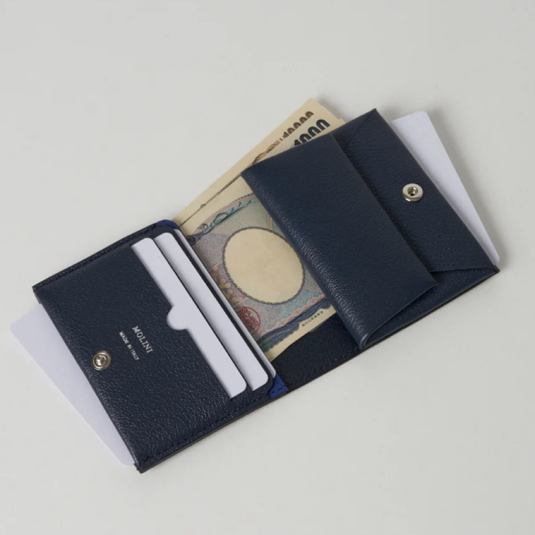 Molini ミニ財布　ネイビー　美品 レディースのファッション小物(財布)の商品写真