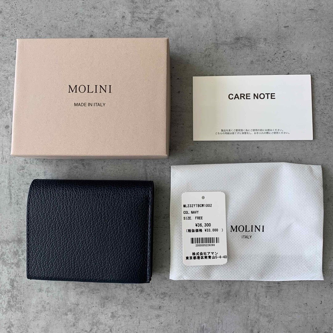 Molini ミニ財布　ネイビー　美品 レディースのファッション小物(財布)の商品写真
