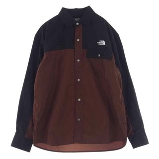 ザノースフェイス(THE NORTH FACE)のTHE NORTH FACE ノースフェイス 長袖シャツ NR11961 L/S NUPTSE SHIRT ロングスリーブ ヌプシ シャツ長袖 撥水  ブラウン系 M【中古】(シャツ)